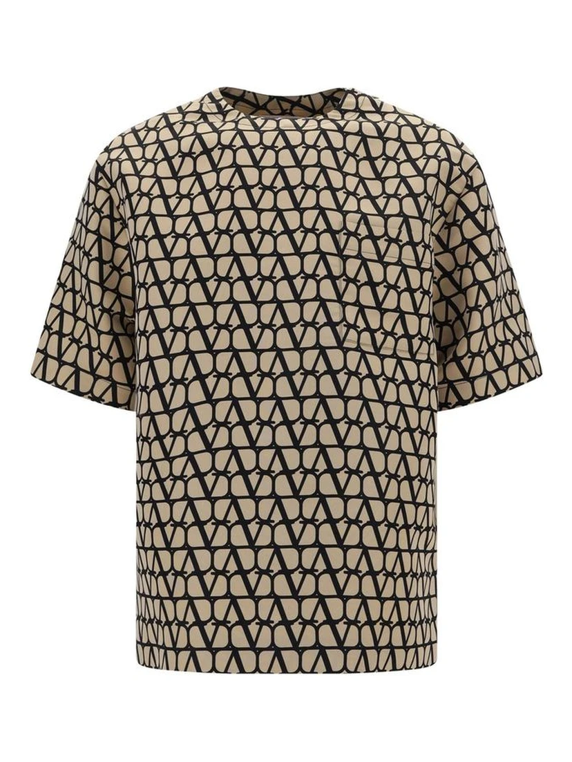 Brown Silk T-Shirt