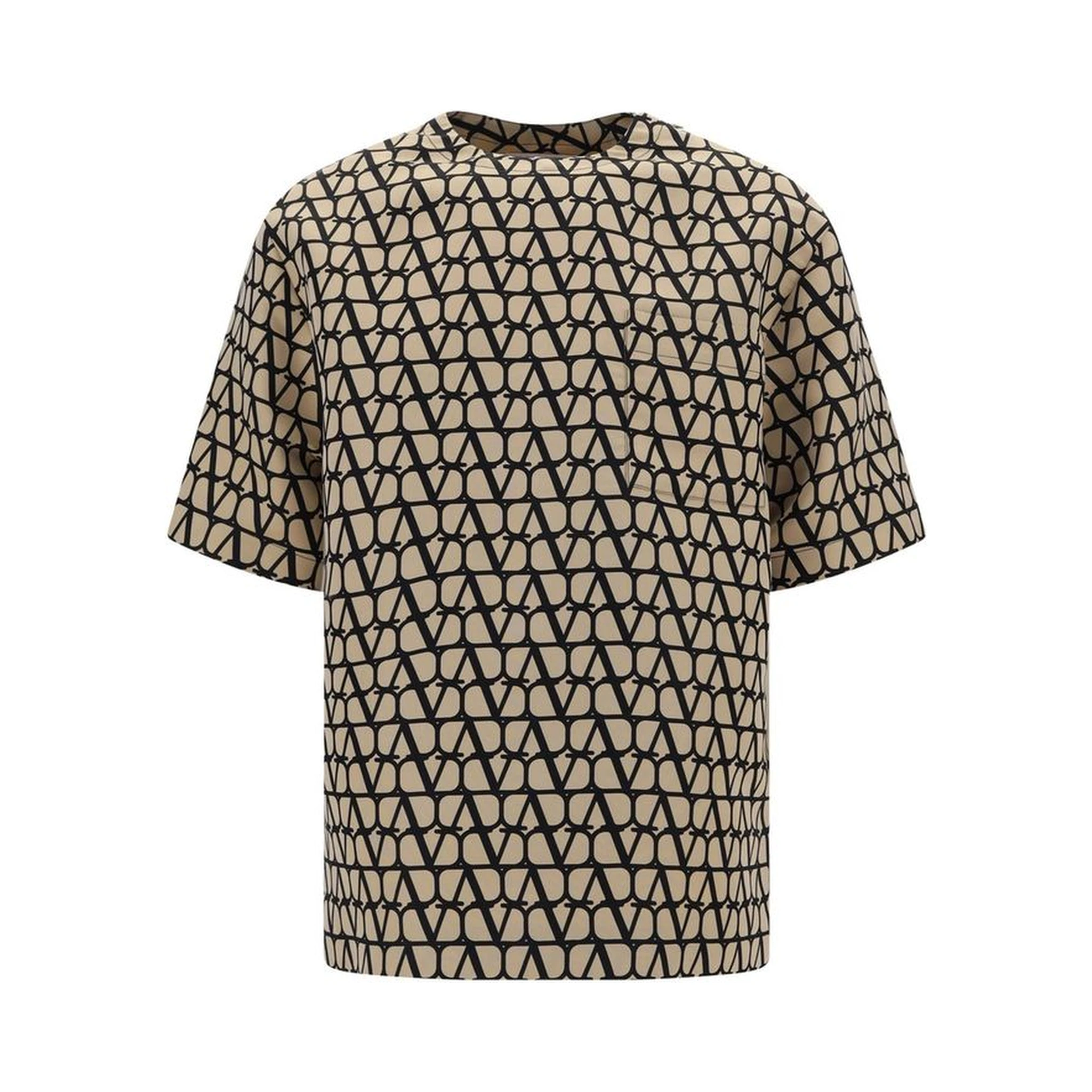 Brown Silk T-Shirt