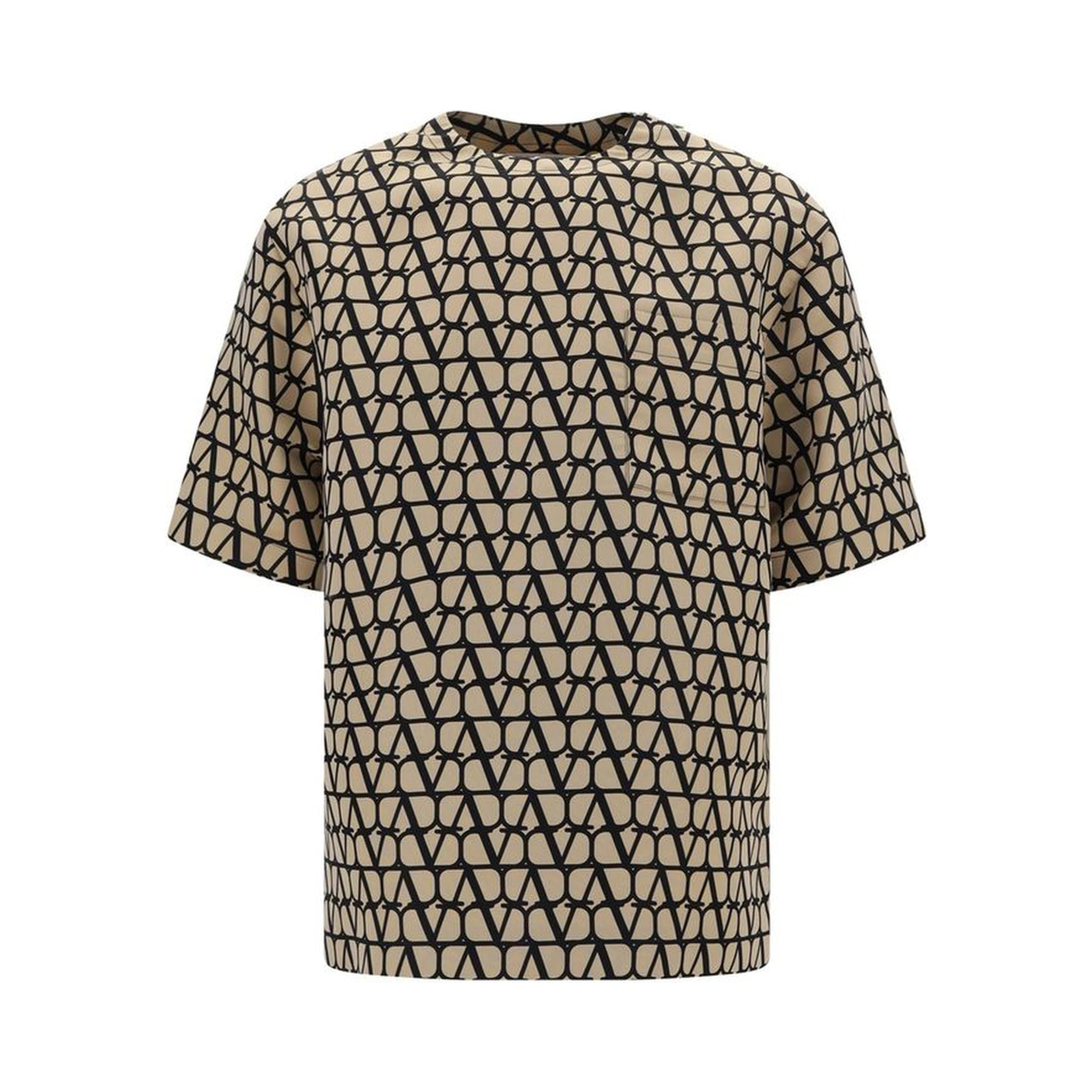 Brown Silk T-Shirt