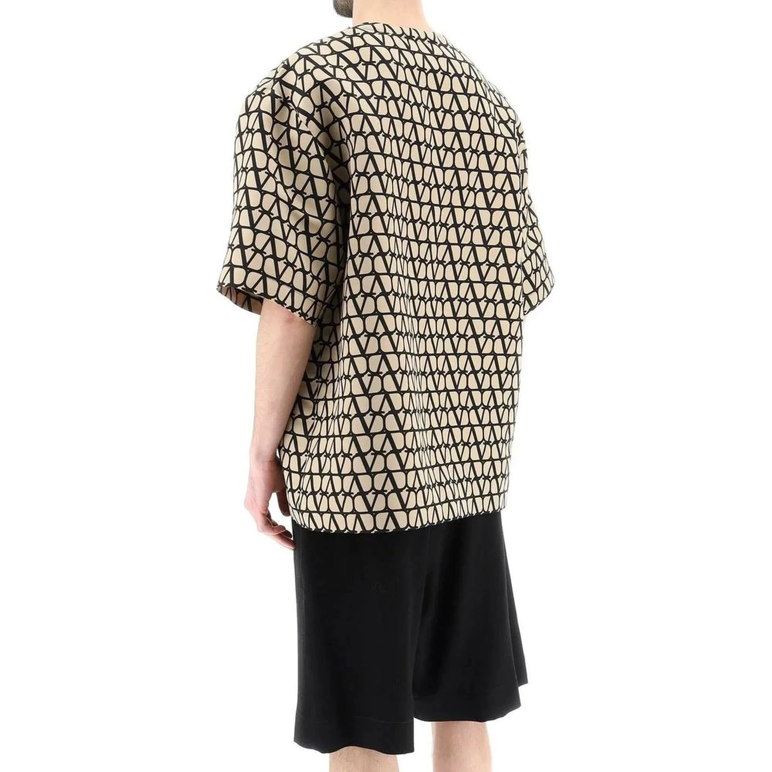 Brown Silk T-Shirt