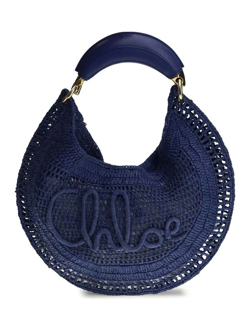 Black Raffia Shoulder Bag