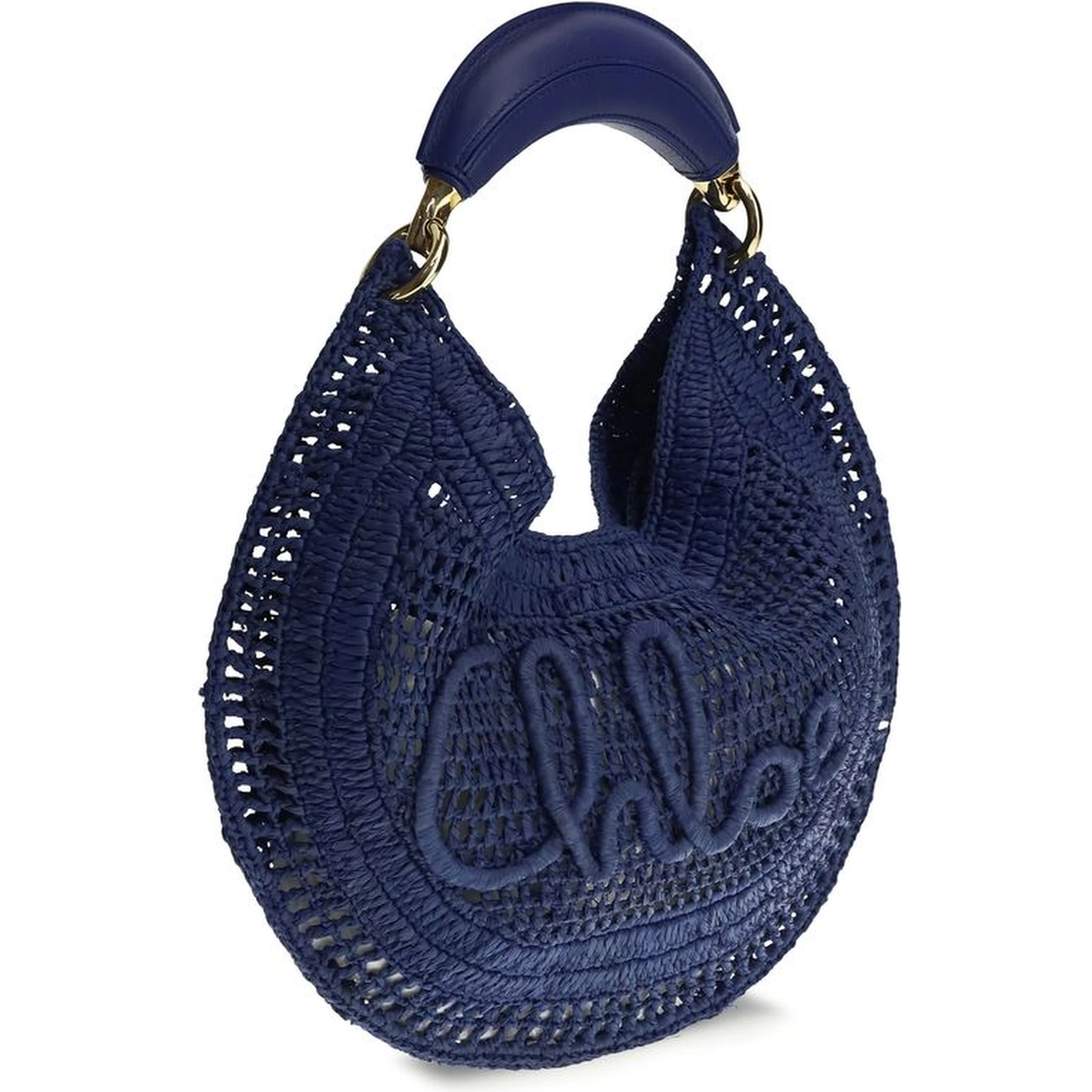 Black Raffia Shoulder Bag