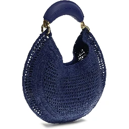 Black Raffia Shoulder Bag