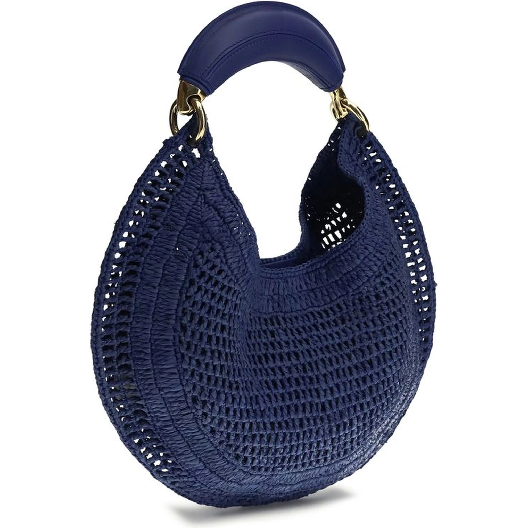 Black Raffia Shoulder Bag