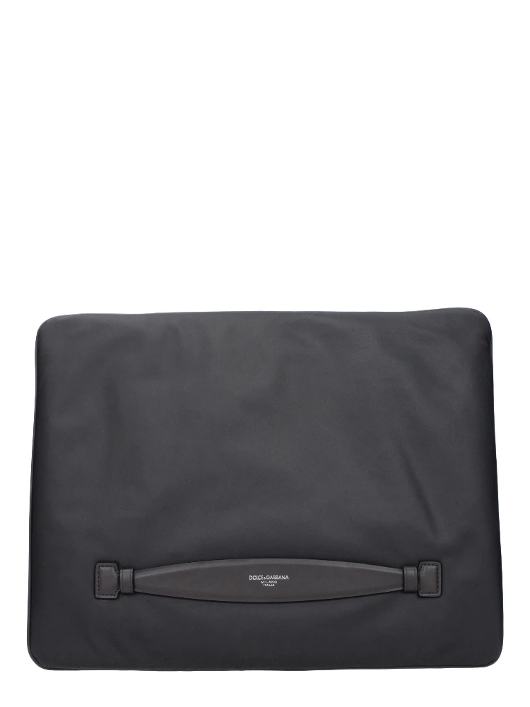 Gray Fabric Clutch Bag