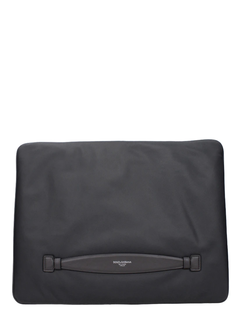 Gray Fabric Clutch Bag