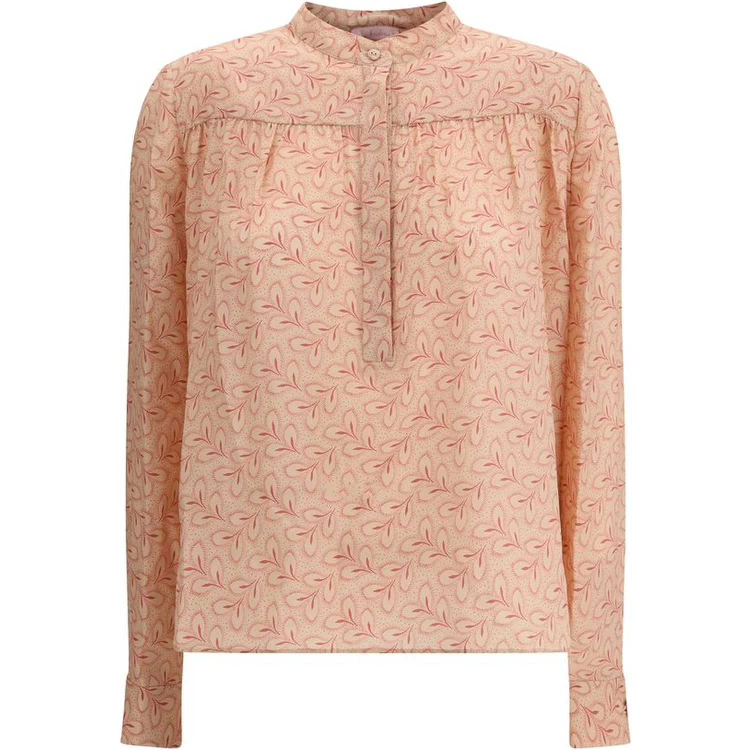 Light Pink Silk Pattern Shirt