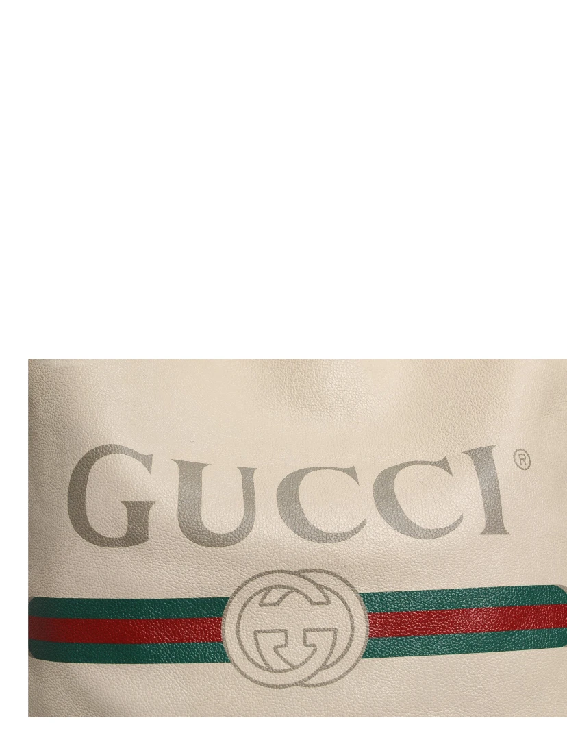 White Web Sherry Logo Print Tote Bag