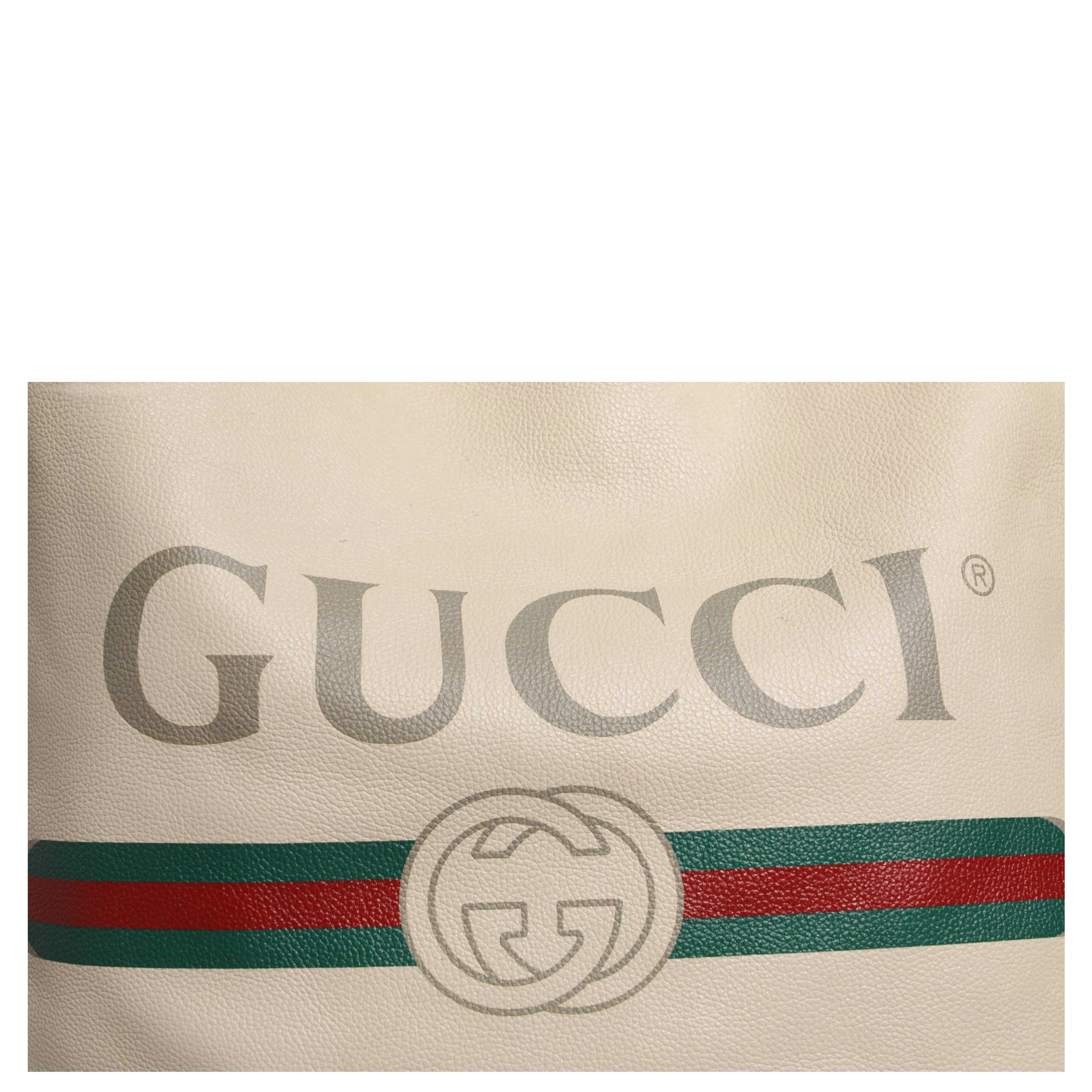 White Web Sherry Logo Print Tote Bag