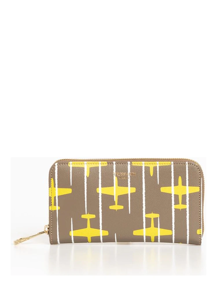 Beige Leather Women Wallet