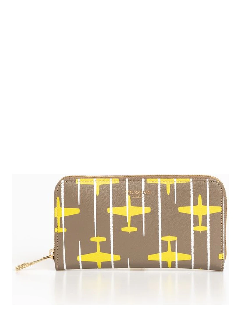 Beige Leather Women Wallet