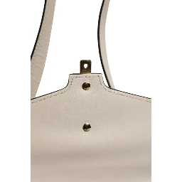 White Calfskin Leather Sylvie Crossbody Bag