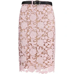 Multicolor Polyester Midi Skirt