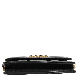 Chanel 19 Flap Coin Purse Quilted Leather Black Crossbody