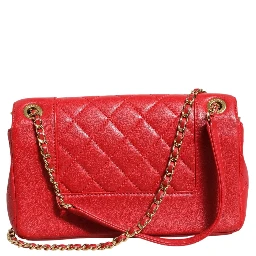 Burgundy Sheepskin Quilted Leather Mademoiselle Flap Bag