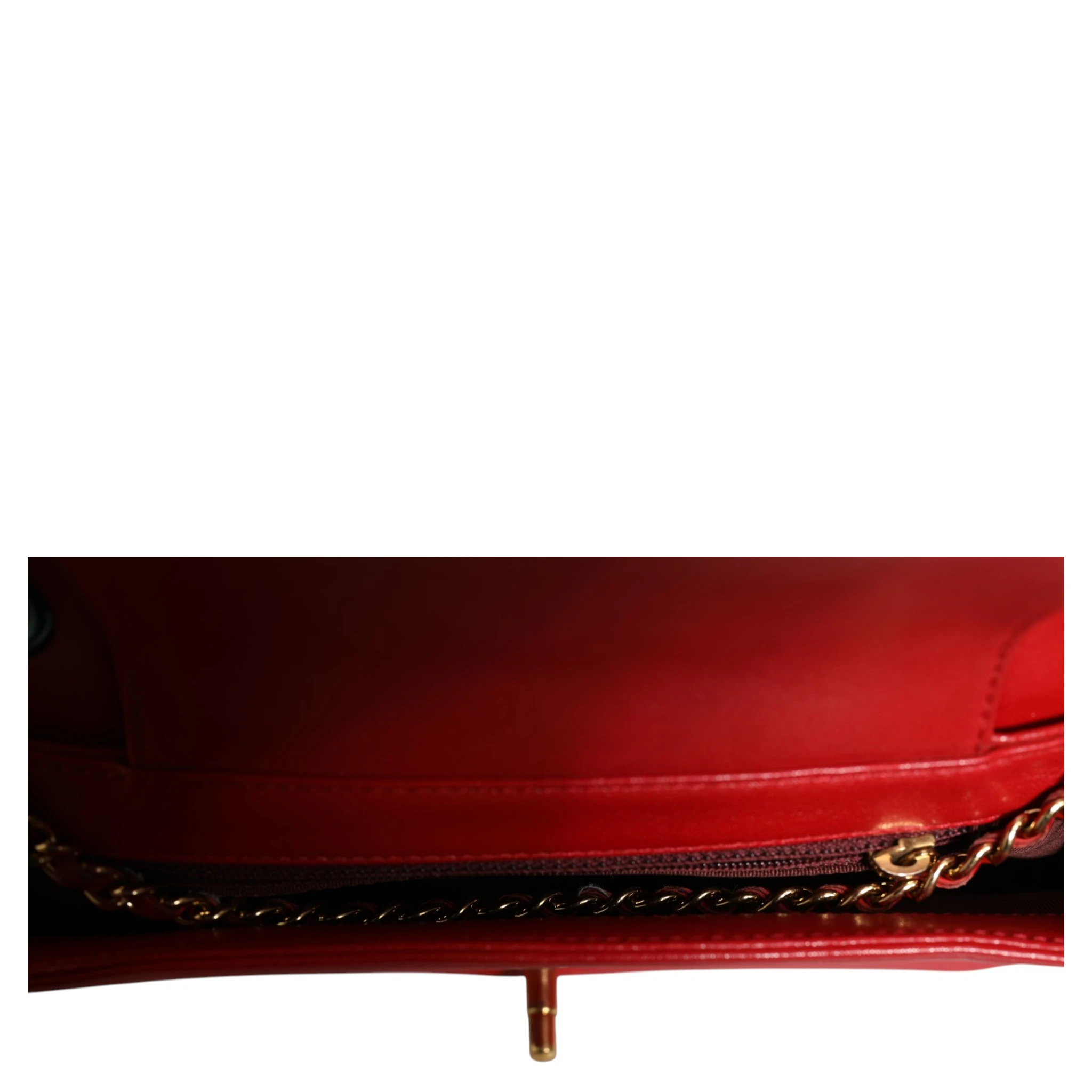 Burgundy Sheepskin Quilted Leather Mademoiselle Flap Bag