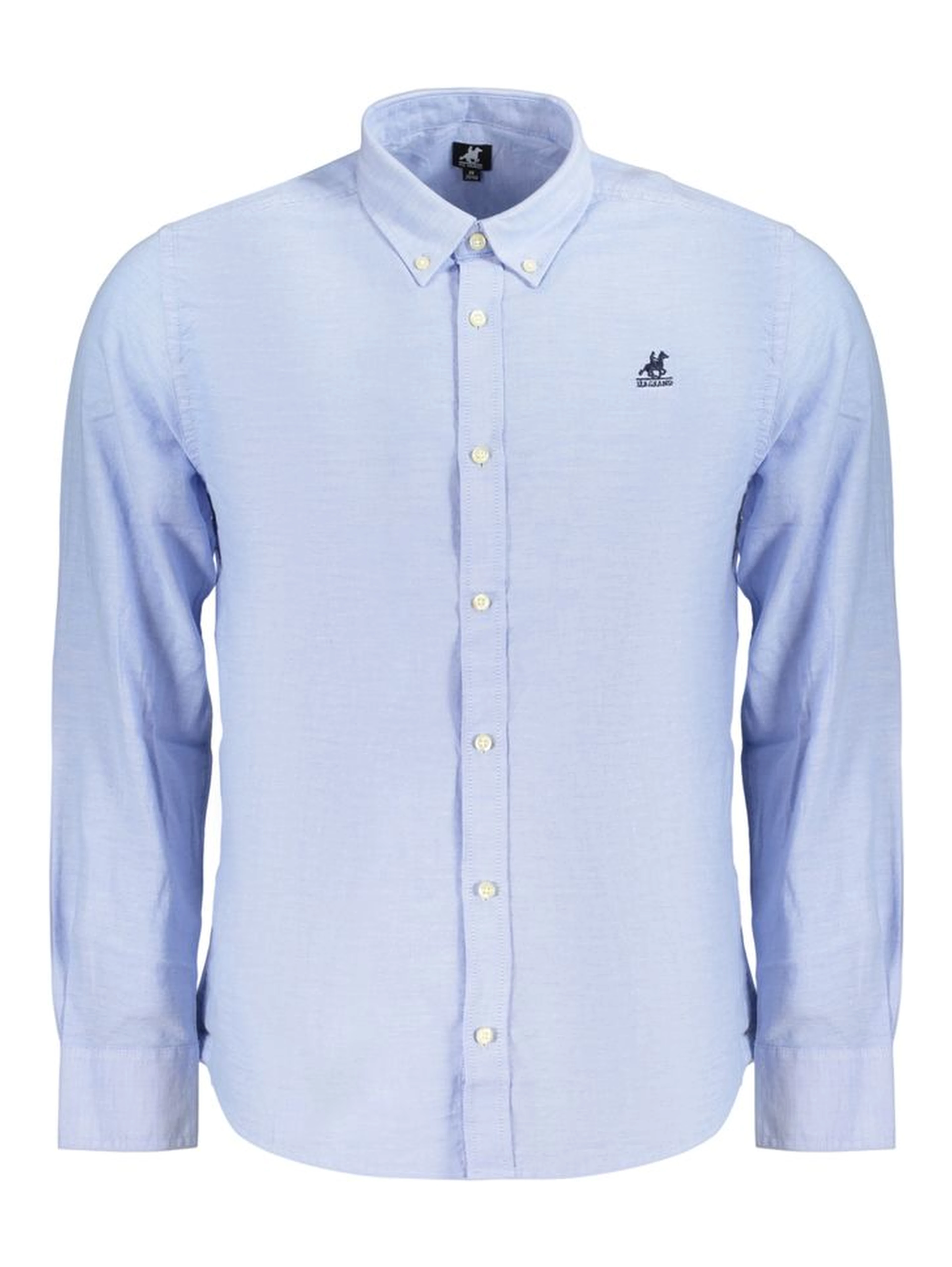 Blue Cotton Dress Shirt