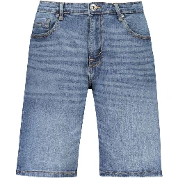 Blue Cotton Mens Short