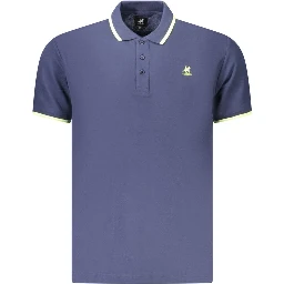 Blue Cotton Mens Polo Shirt
