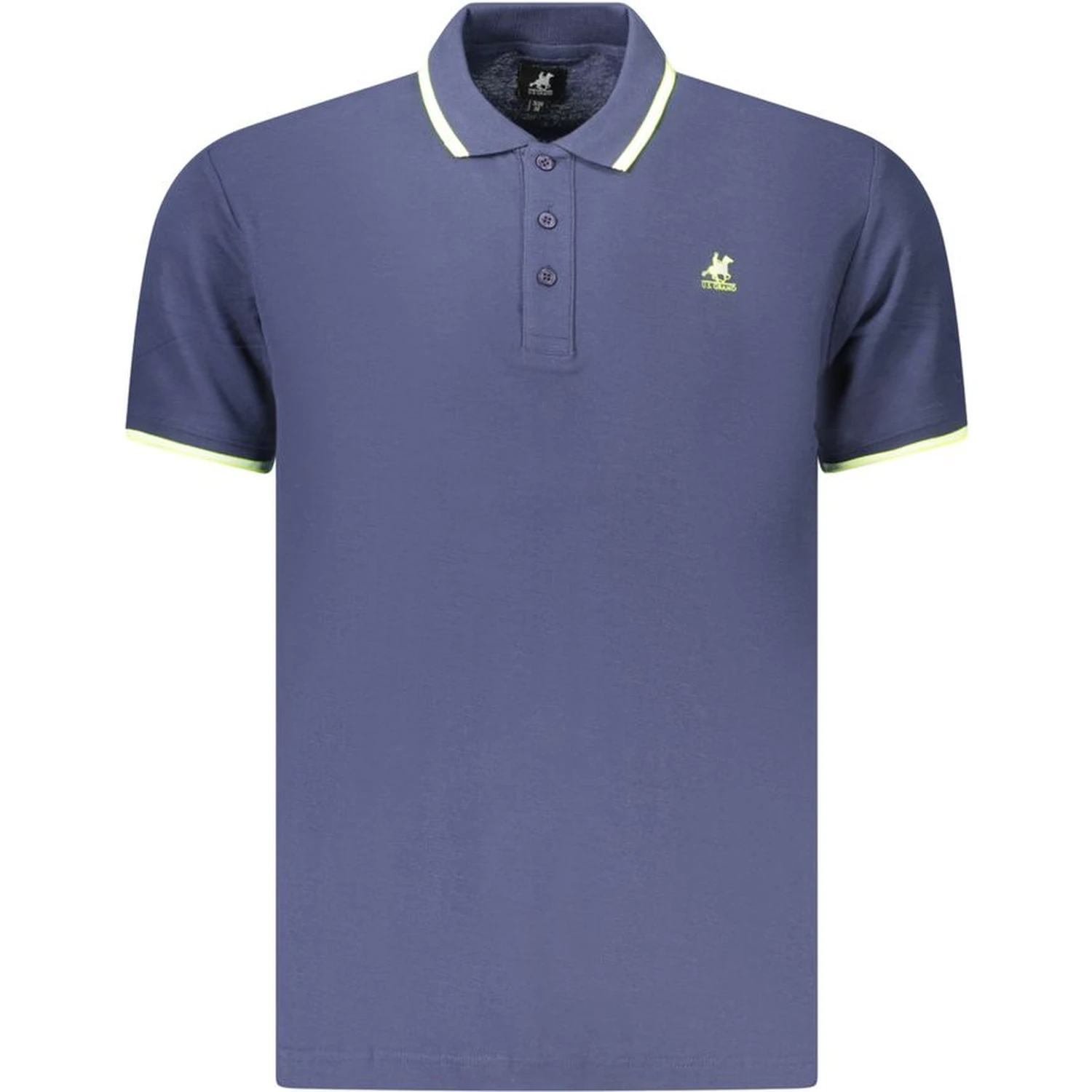 Blue Cotton Mens Polo Shirt