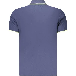 Blue Cotton Mens Polo Shirt