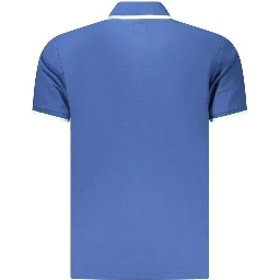 Blue Cotton Polo Shirt