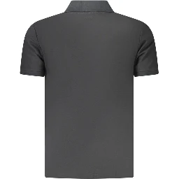 Black Cotton Men's Polo Shirt