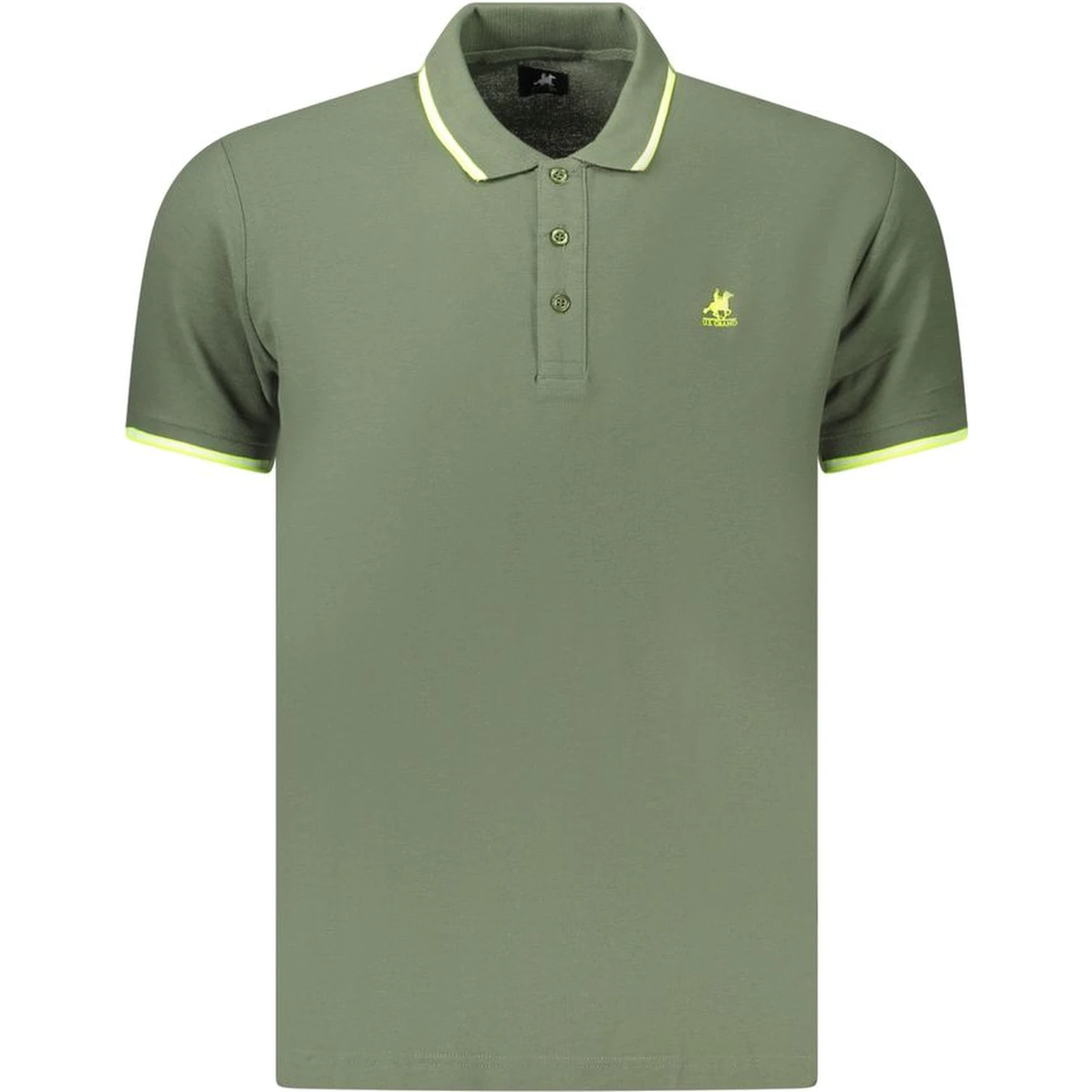 Green Cotton Men's Polo