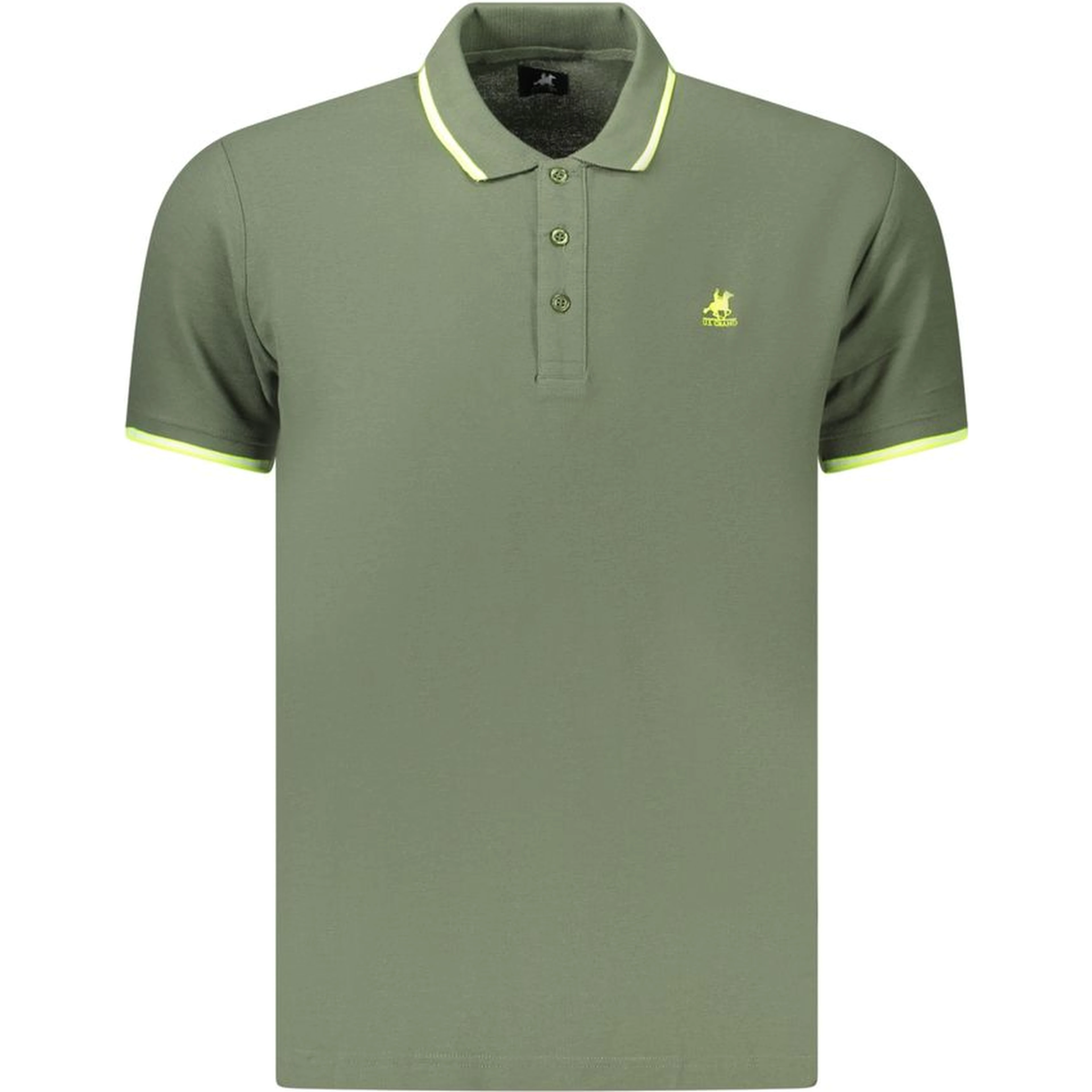Green Cotton Men's Polo