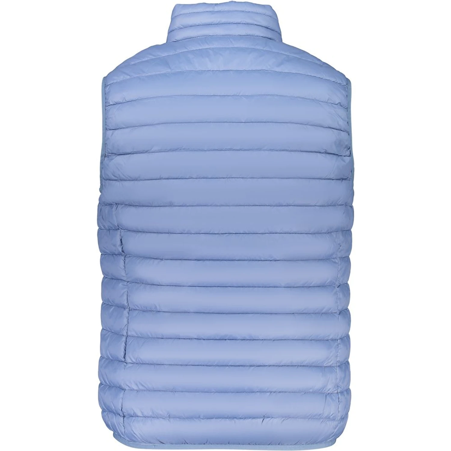 Blue Polyester Sleveless Jacket