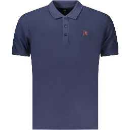 Blue Cotton Polo Shirt