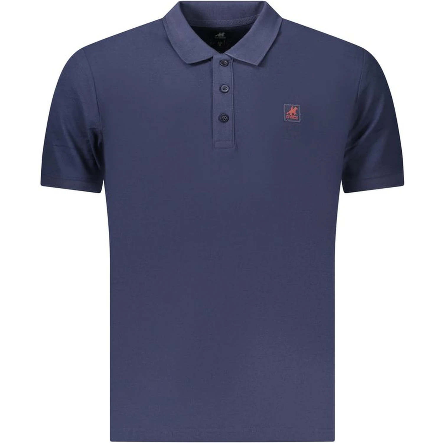 Blue Cotton Polo Shirt