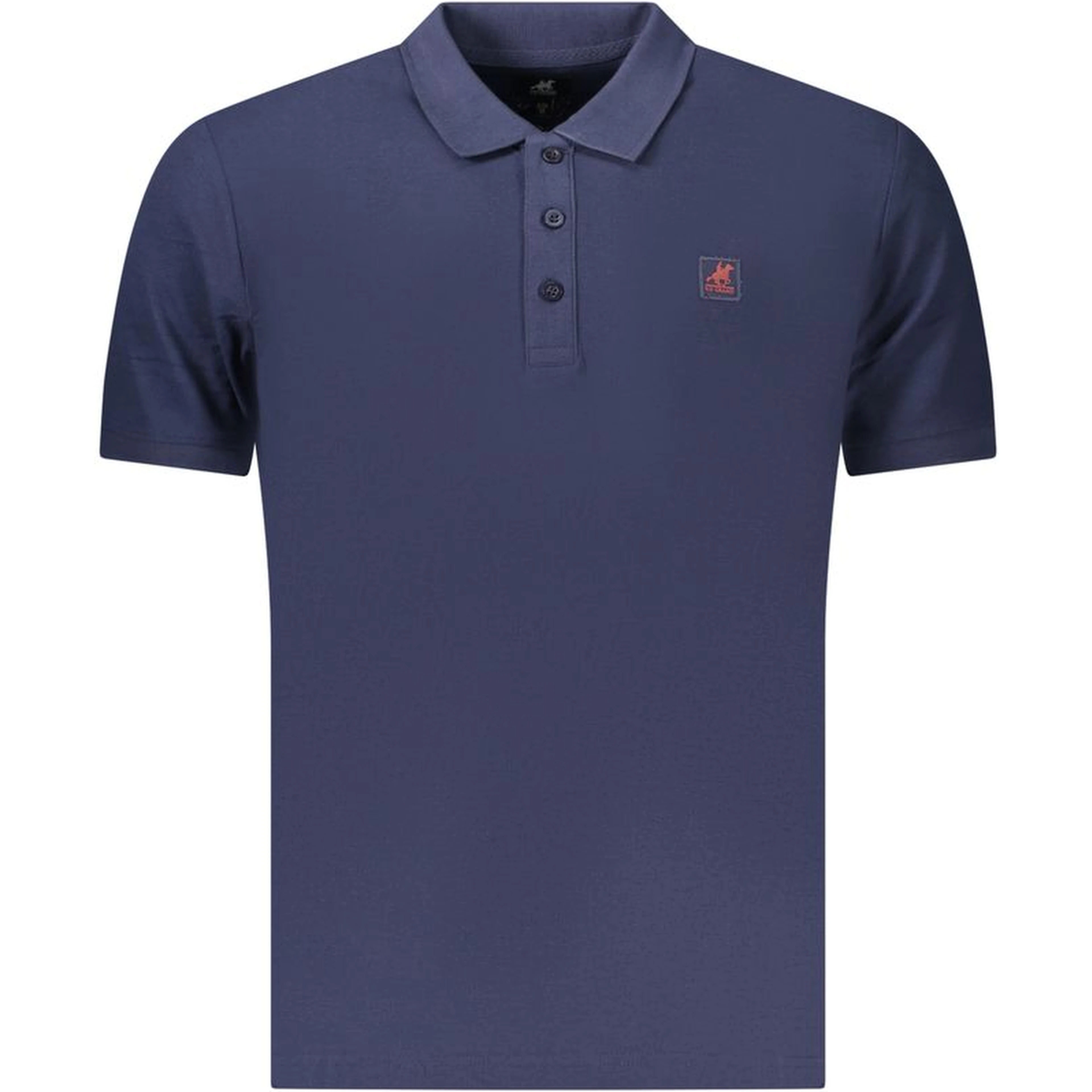 Blue Cotton Polo Shirt