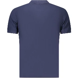 Blue Cotton Polo Shirt