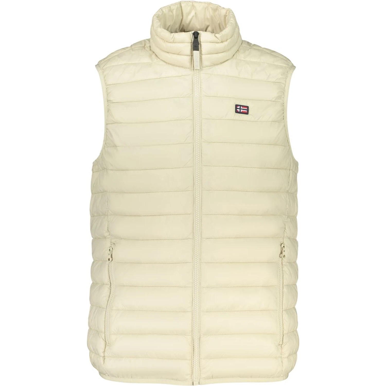 Beige Polyester Mens Vest