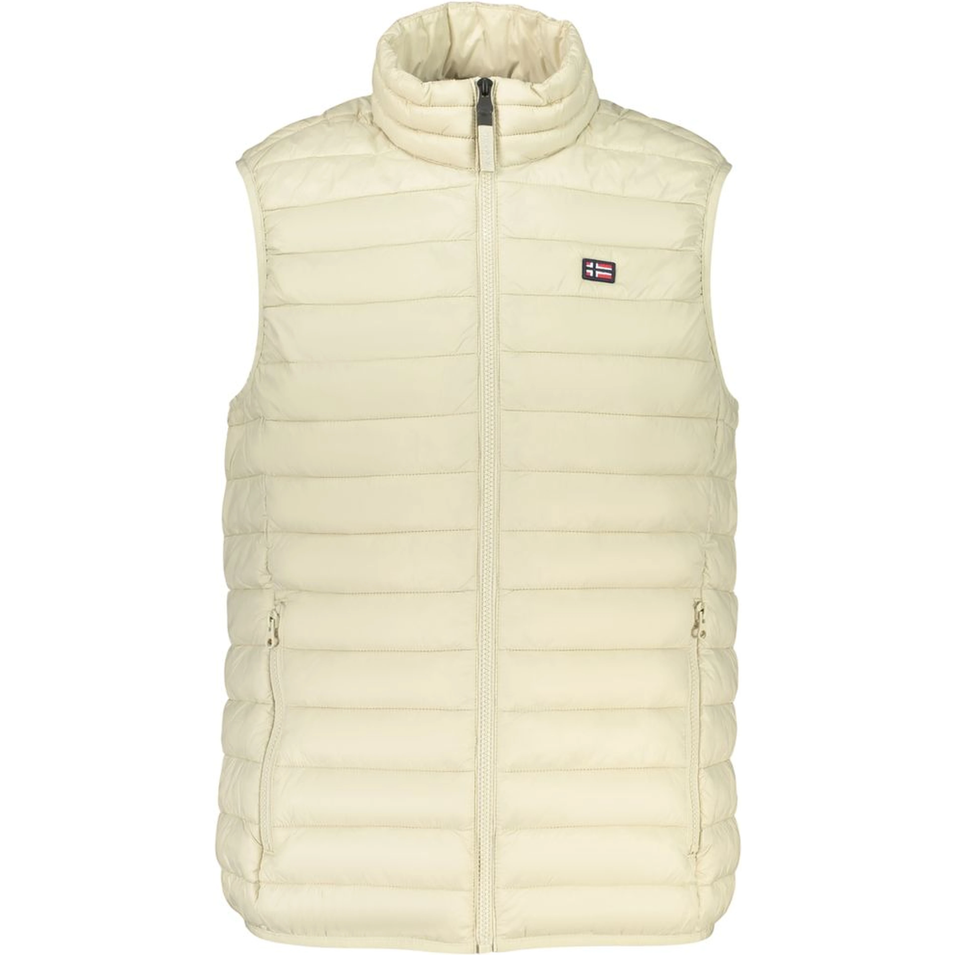 Beige Polyester Mens Vest
