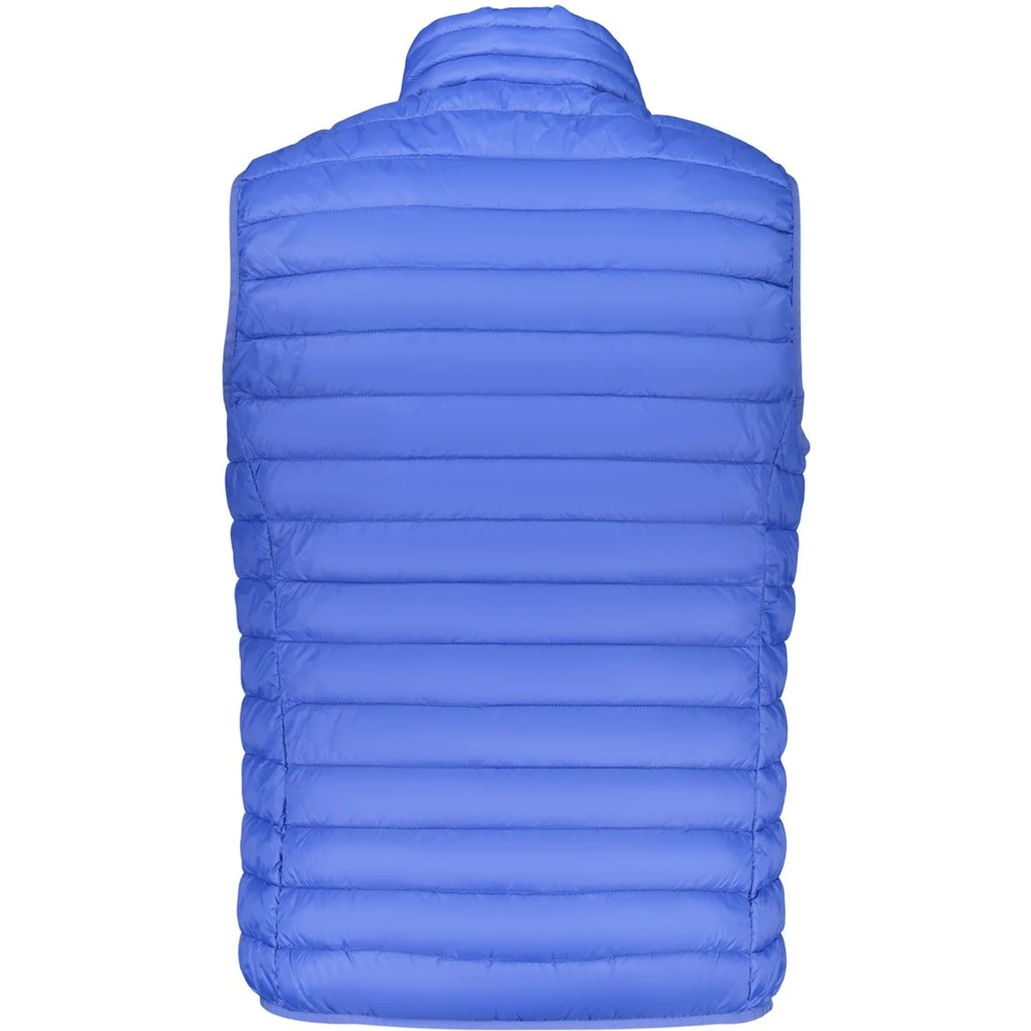 Blue Polyester Sleveless Jacket