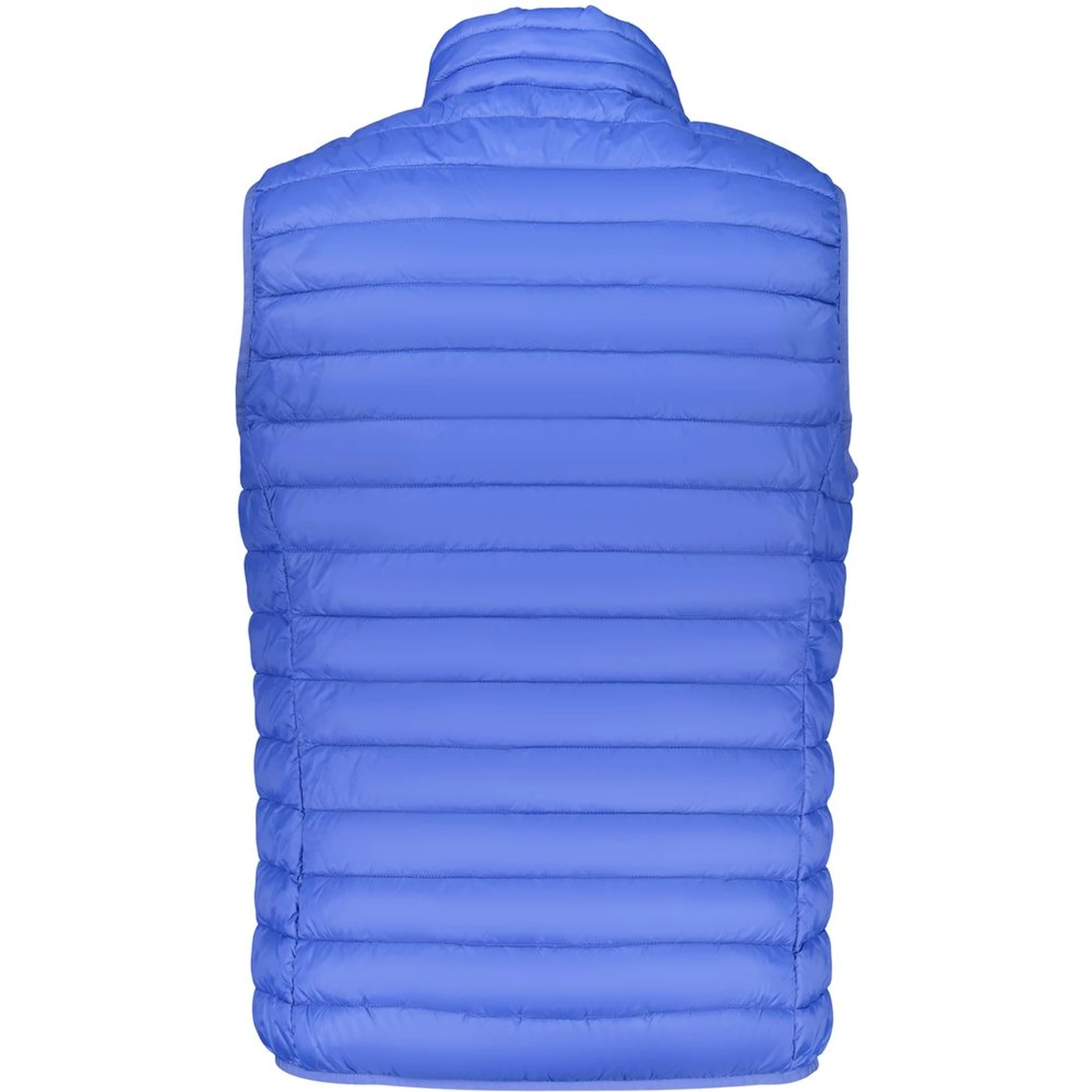 Blue Polyester Sleveless Jacket