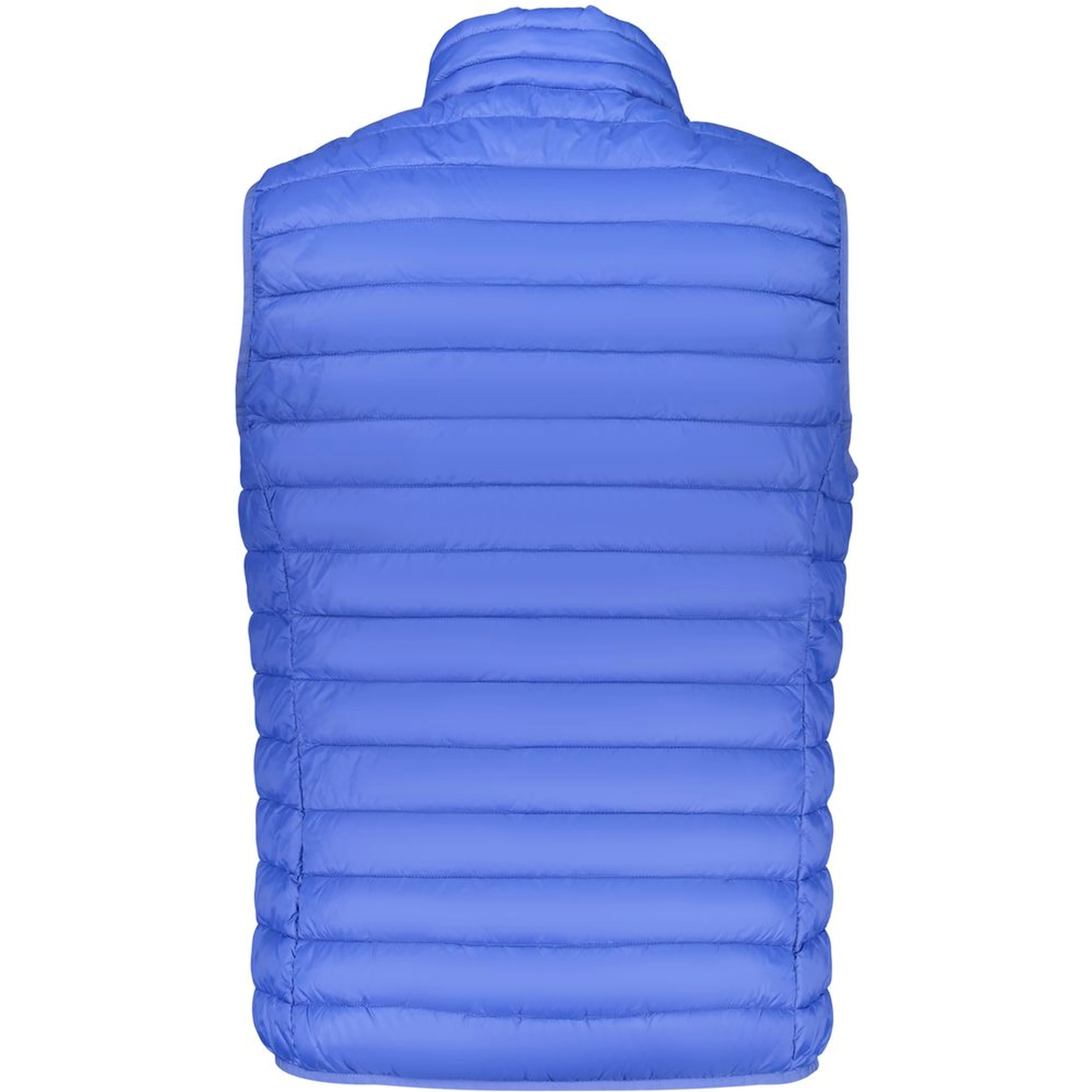 Blue Polyester Sleveless Jacket