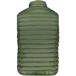 Green Polyester Sleveless Jacket