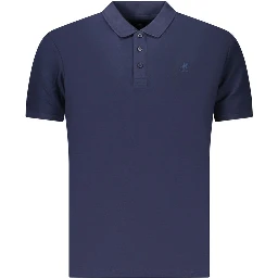 Blue Cotton Men's Polo Shirt