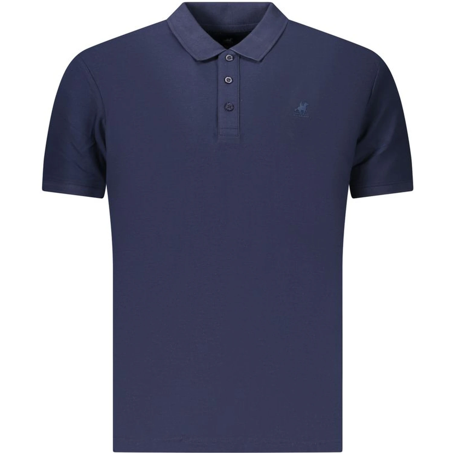 Blue Cotton Men's Polo Shirt