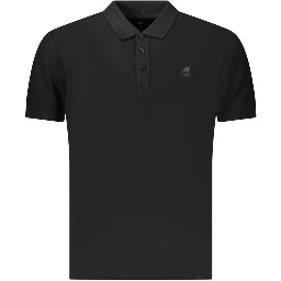 Black Cotton Men's Polo