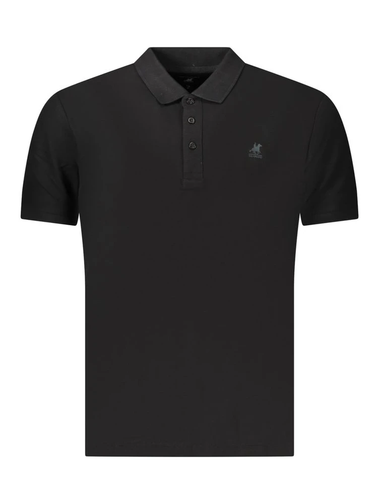 Black Cotton Men's Polo