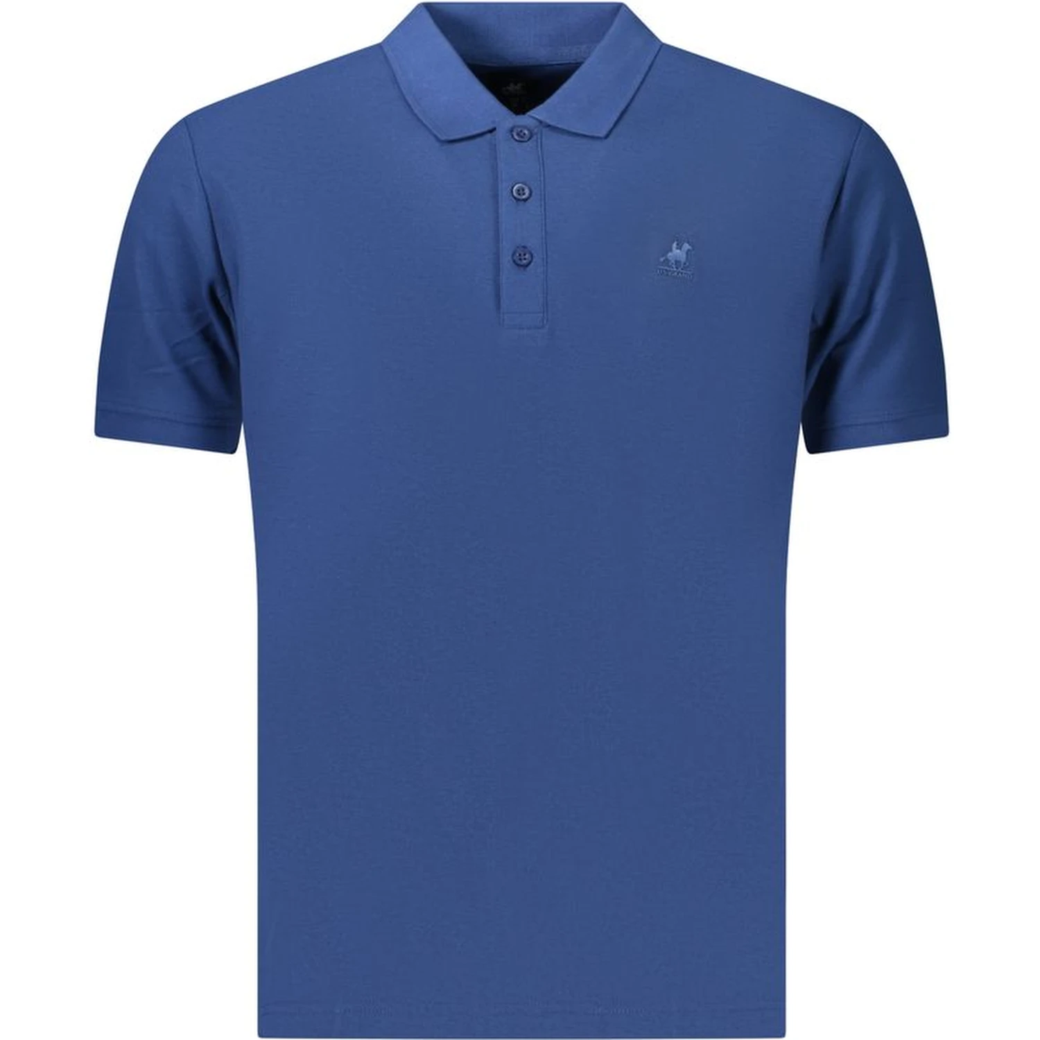Blue Cotton Polo Shirt