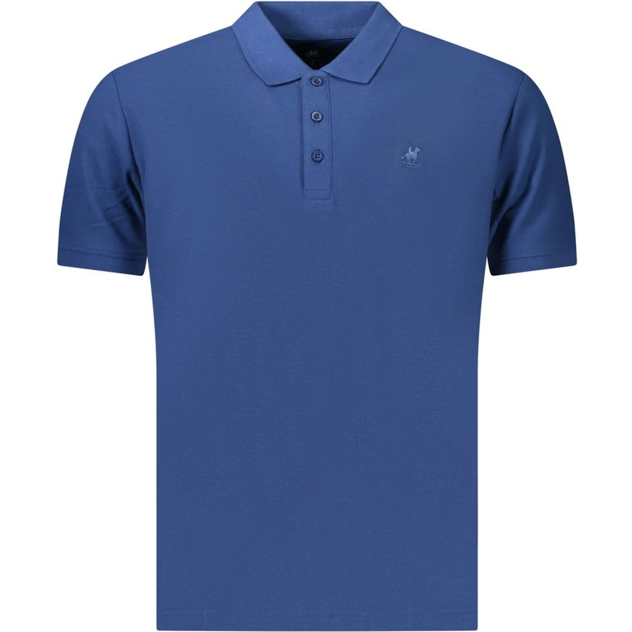 Blue Cotton Polo Shirt