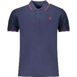 Blue Cotton Polo Shirt
