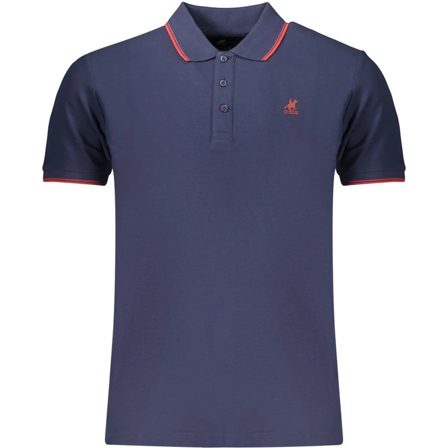 Blue Cotton Polo Shirt