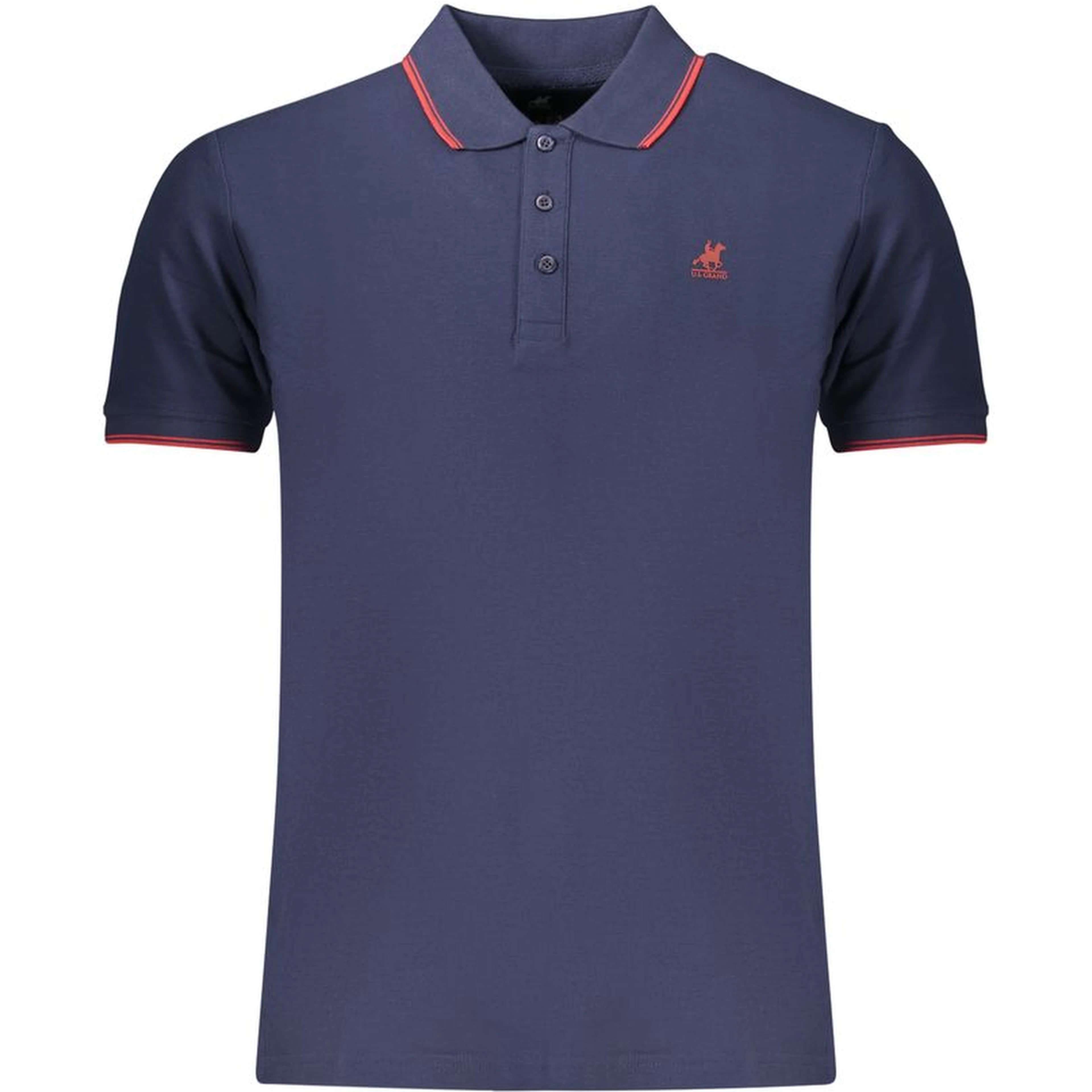 Blue Cotton Polo Shirt