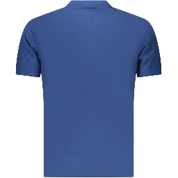 Blue Cotton Polo Shirt